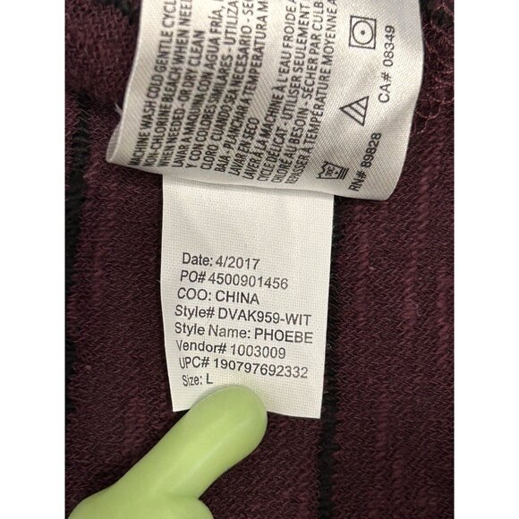 Vintage America Blues Purple Textured Knit Lace-Up Tunic Top Women’s Large - Picture 10 of 14